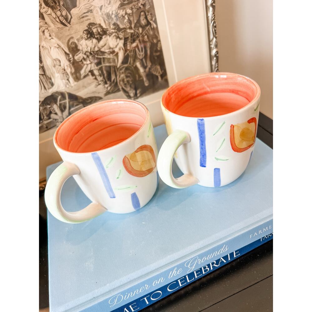 Set of 2 Frutta D’Amore by BELLA Mugs – 4” – Made in China – Excellent Condition